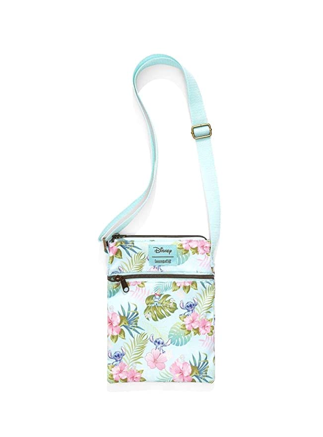 Loungefly Disney Lilo & Stitch Floral Passport Crossbody Bag