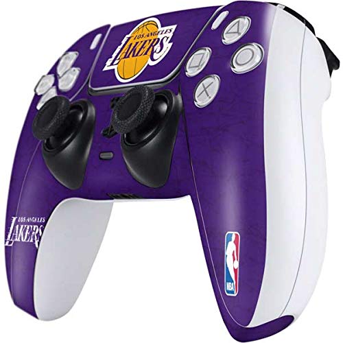 Skinit Decal Gaming Skin Compatible with PS5 Controller - Officially Licensed NBA Los Angeles Lakers Purple Primary Logo Design