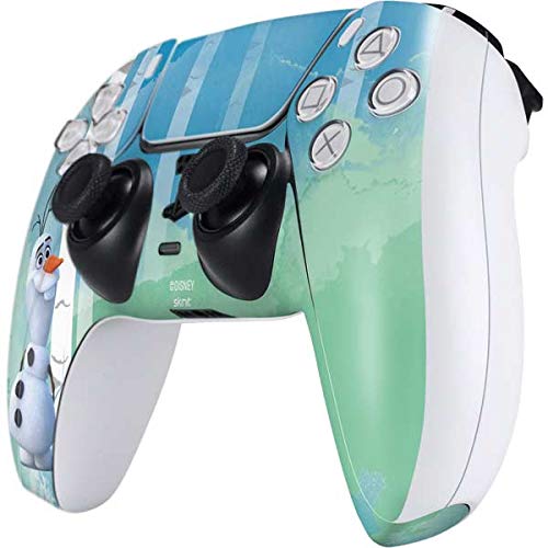 Skinit Decal Gaming Skin Compatible with PS5 and Compatible with PS5 Digital Edition DualSense Controller - Officially Licensed Disney Olaf Design