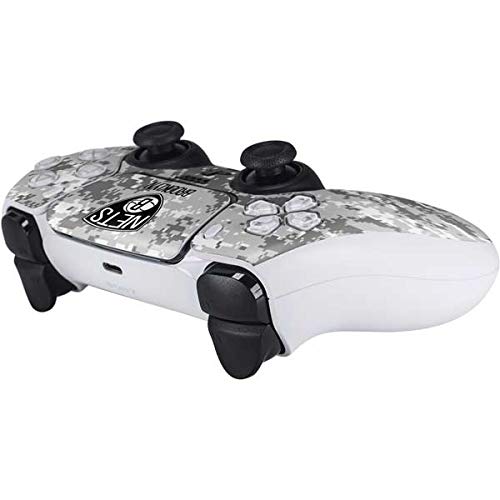 Skinit Gaming Decal Skin Compatible with PS5 and Compatible with PS5 Digital Edition DualSense Controller - Officially Licensed NBA Brooklyn Nets Digi Camo Design