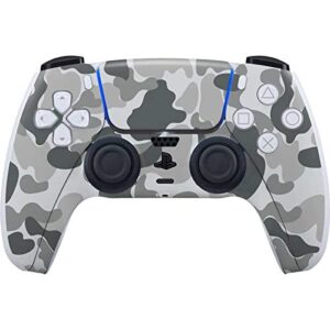 Skinit Gaming Decal Skin Compatible with PS5 and Compatible with PS5 Digital Edition DualSense Controller - Officially Licensed Skinit Originally Designed Grey Street Camo Design