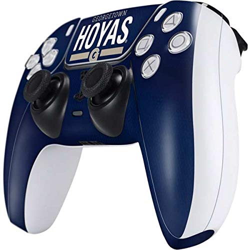 Skinit Decal Gaming Skin Compatible with PS5 Controller - Officially Licensed Georgetown University Hoyas Stripe Design