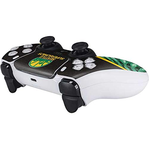 Skinit Gaming Decal Skin Compatible with PS5 and Compatible with PS5 Digital Edition DualSense Controller - Officially Licensed NBA Seattle Supersonics Retro Palms Design