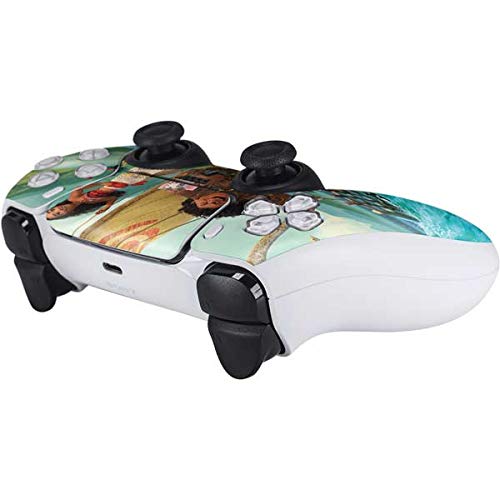 Skinit Decal Gaming Skin Compatible with PS5 Controller - Officially Licensed Disney Princess Moana and Maui Set Sail Design