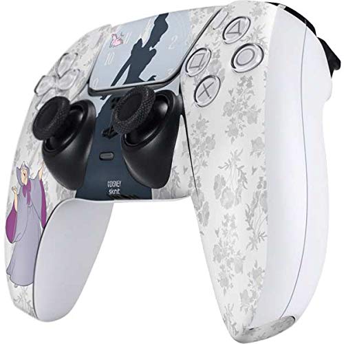 Skinit Decal Gaming Skin Compatible with PS5 Controller - Officially Licensed Disney Cinderella Miracles Take Time Silhouette Design