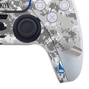 Skinit Gaming Decal Skin Compatible with PS5 and Compatible with PS5 Digital Edition DualSense Controller - Officially Licensed NBA Brooklyn Nets Digi Camo Design