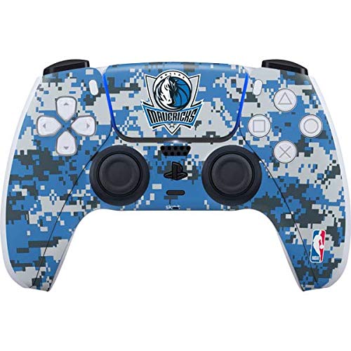 Skinit Gaming Decal Skin Compatible with PS5 and Compatible with PS5 Digital Edition DualSense Controller - Officially Licensed NBA Dallas Mavericks Digi Camo Design