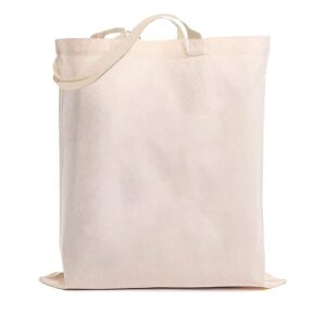 BANNER BUZZ MAKE IT VISIBLE BannerBuzz Canvas Tote Bag Made of 100% Biodegradable Canvas Material (15.5" X 18.5", Off White)