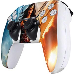 Skinit Decal Gaming Skin Compatible with PS5 Controller - Officially Licensed DC Comics Wonder Woman Main Characters Poster Design