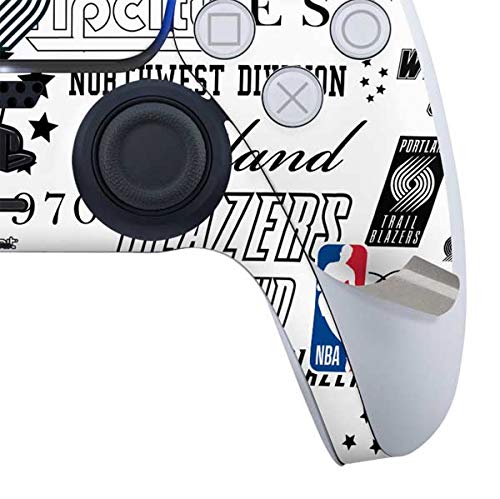 Skinit Gaming Decal Skin Compatible with PS5 and Compatible with PS5 Digital Edition DualSense Controller - Officially Licensed NBA Portland Trail Blazers Historic Blast Design