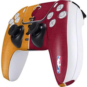 Skinit Gaming Decal Skin Compatible with PS5 and Compatible with PS5 Digital Edition DualSense Controller - Officially Licensed NBA Miami Heat Canvas Design