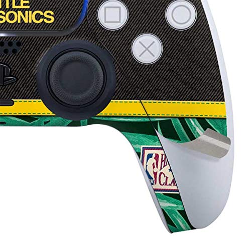 Skinit Gaming Decal Skin Compatible with PS5 and Compatible with PS5 Digital Edition DualSense Controller - Officially Licensed NBA Seattle Supersonics Retro Palms Design