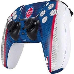 Skinit Gaming Decal Skin Compatible with PS5 and Compatible with PS5 Digital Edition DualSense Controller - Officially Licensed NBA Detroit Pistons Away Jersey Design