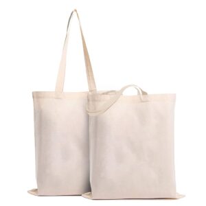 BANNER BUZZ MAKE IT VISIBLE BannerBuzz Canvas Tote Bag Made of 100% Biodegradable Canvas Material (15.5" X 18.5", Off White)