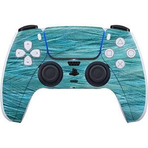 Skinit Decal Gaming Skin Compatible with PS5 and Compatible with PS5 Digital Edition DualSense Controller - Skinit Originally Designed Feather Design