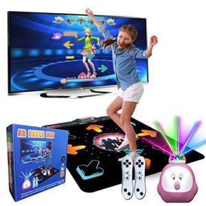 YRPRSODF Dance Mat for Kids and Adults, Musical Electronic Dance Step Pad with 100+ Games, 200+Songs, HD Camera, 2 Motion Sensor Controllers, MTV & Cartoon Modes,Dance Mat Toy for Girls& Boys Age 3+