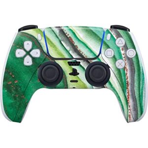 Skinit Gaming Decal Skin Compatible with PS5 and Compatible with PS5 Digital Edition DualSense Controller - Officially Licensed Skinit Originally Designed Kiwi Watercolor Geode Design