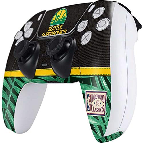 Skinit Gaming Decal Skin Compatible with PS5 and Compatible with PS5 Digital Edition DualSense Controller - Officially Licensed NBA Seattle Supersonics Retro Palms Design