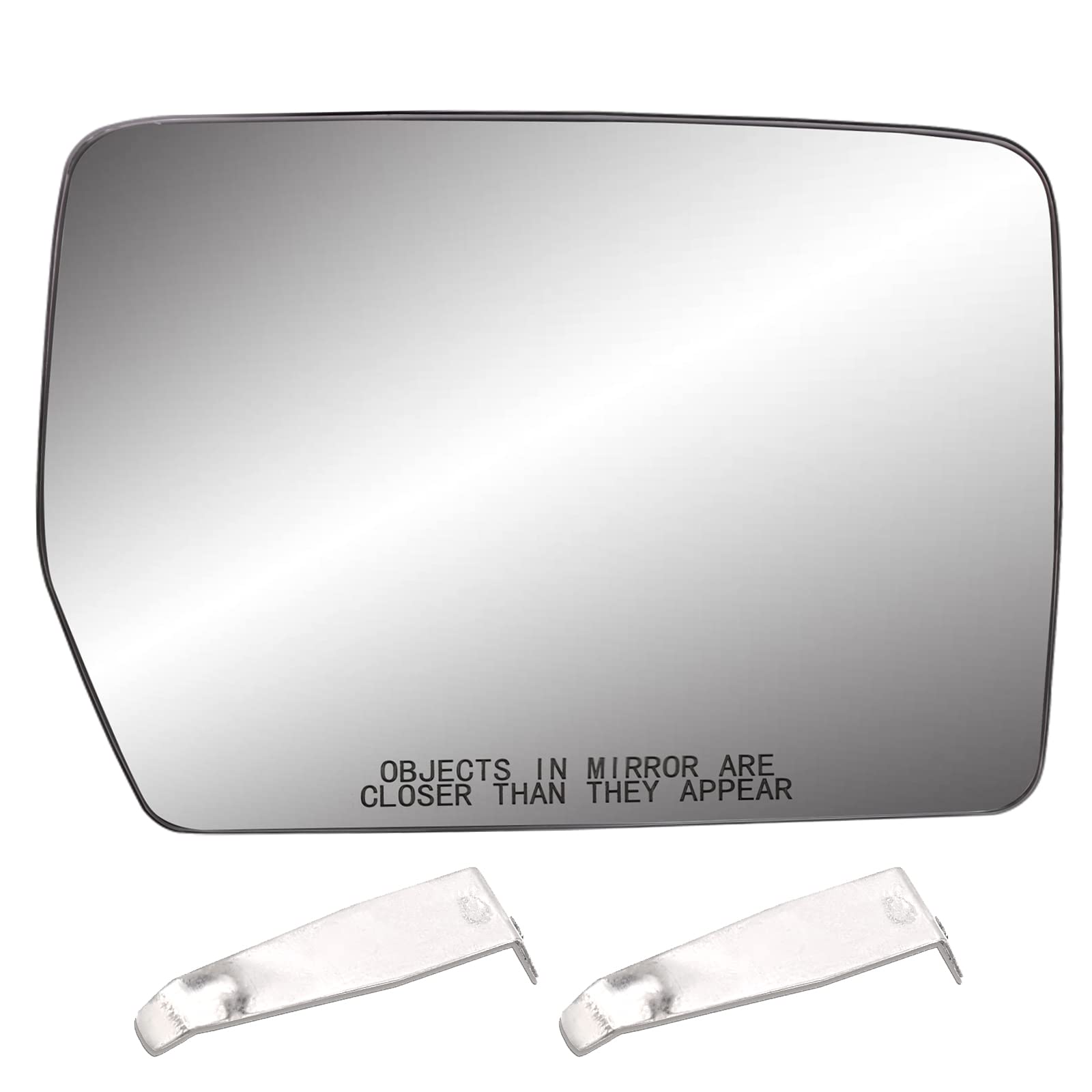 Passenger Right Side Heated Mirror Glass Compatible with 2004-2014 Ford F150 - Side Rearview Convex Mirror w/backing Holder - Replace 4L3Z-17K707-DA