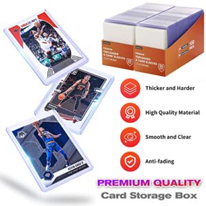 400 Card Sleeves Top Loaders for Cards, Arjiekwei 3"X4" Baseball Card Protectors Hard Plastic, Premium Toploaders Card Holder for Sports Football Trading Cards (200 Toploaders + 200 Penny Sleeves)