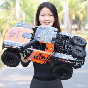 QAQQVQ Amphibious Remote Control Car, 1/10 Scale 20”Large RC Car Monster Truck 2.4GHz All Terrain Waterproof Racing Car Off-Road RC Crawler Toy Gift for Kids Adults