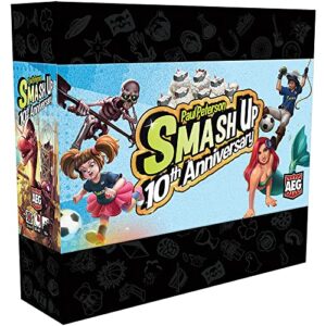 AEG Smash Up: 10th Anniversary Stand-Alone Base Game | Shufflebuilding Card Game | Mermaids, Sheep, Skeletons, World Champs | 2-4 Players | Ages 10+