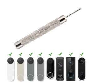 doorbell removal pin release key security tool replacement - remove video doorbell from mount (compatible with nest video doorbell, arlo video doorbell and eufy video doorbell