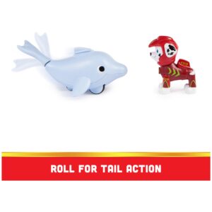 Paw Patrol, Aqua Pups Marshall and Dolphin Action Figures Set, Kids Toys for Ages 3 and up