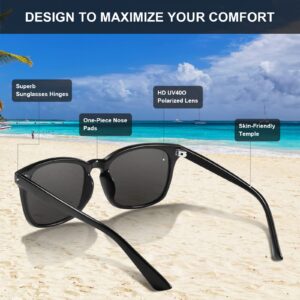 Ougenni Sunglasses Womens Trendy Classic Retro Style Polarized Sunglasses for Women and Men UV Protection