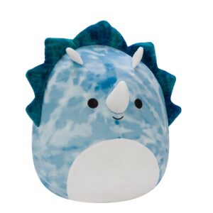 Squishmallows SQJW22-16TR-13V 16" Tie Dye Triceratops-Add Jerome to Your Squad, Ultrasoft Stuffed Animal Toy, Official Kellytoy Plush, Multi