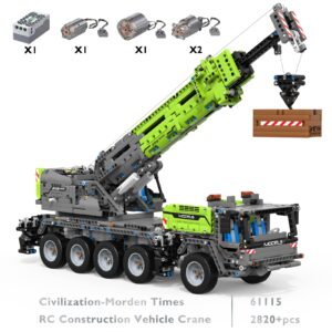 JMBricklayer Mechanical Crane Building Blocks Kit - RC Crane Mechanical Construction Vehicle Model, Building Block Set for Adult, Gift Toys for Teens Age 14+/Adults and Block Collectors(2820 Pieces)