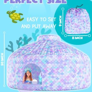 Skywin- Inflatable Tent for Kids (Mermaid) - Inflatable Air Tent Fort for Kids, Inflatable Fort Sets Up and Stores Away in Seconds, (Fan NOT Included) (with Door)