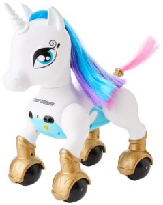 lexibook power unicorn®- my first smart unicorn to train, programmable with remote control, training and gesture control function, dance, music, light effects, rechargeable - uni01