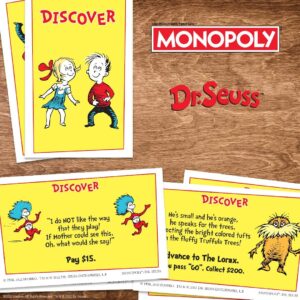 Monopoly: Dr. Seuss | Buy, Sell, Trade Dr. Seuss Books | Collectible Classic Monopoly Game Featuring Custom Game Board & Artwork | Officially-Licensed Dr. Seuss Game & Merchandise