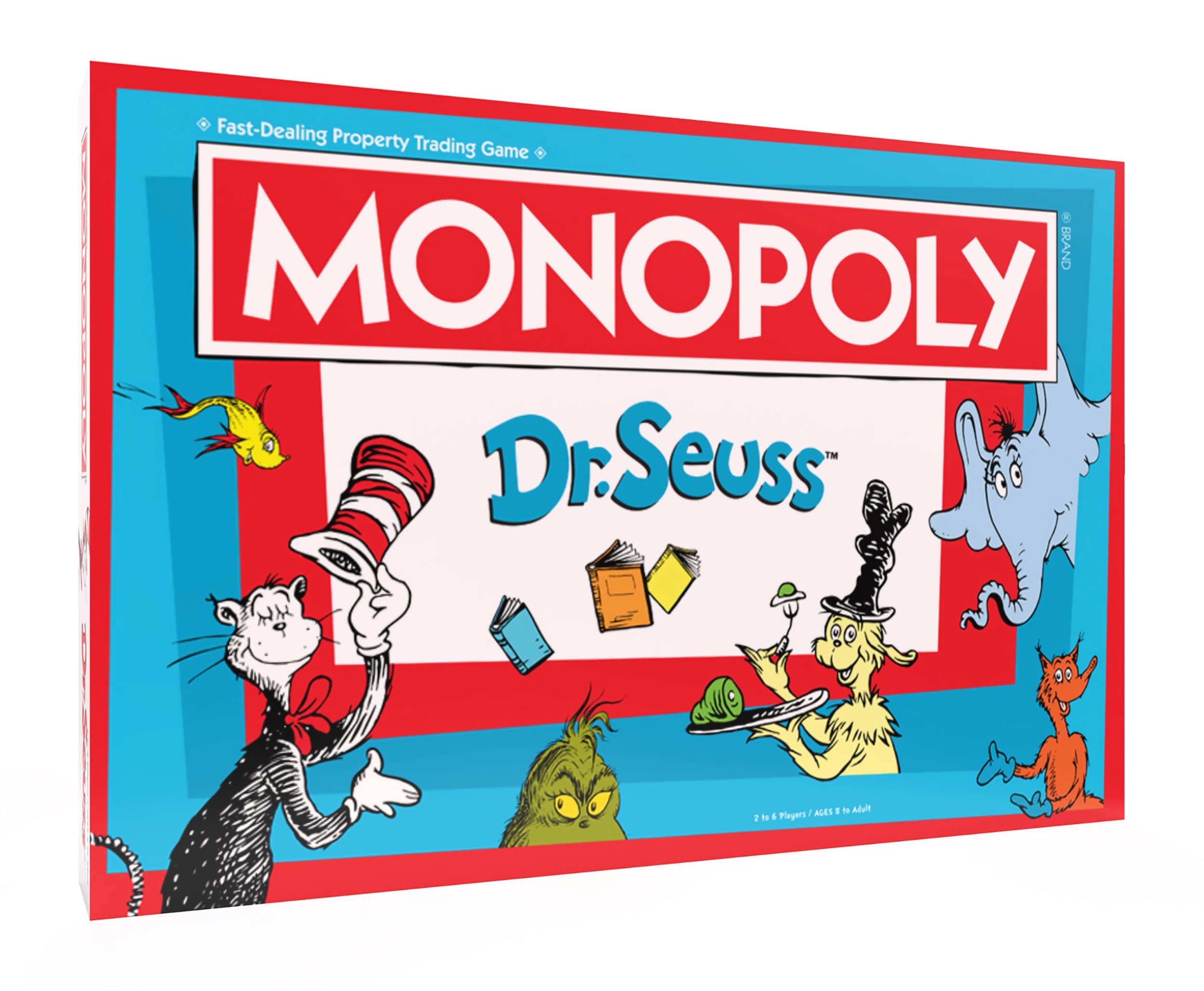 Monopoly: Dr. Seuss | Buy, Sell, Trade Dr. Seuss Books | Collectible Classic Monopoly Game Featuring Custom Game Board & Artwork | Officially-Licensed Dr. Seuss Game & Merchandise