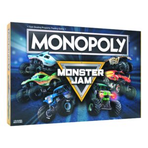 Monopoly: Monster Jam | Buy, Sell, Trade Iconic Trucks Including Grave Digger, Max-D, El Toro Loco, Dragon’s Breath | Classic Game | Officially-Licensed Monster Jam Merchandise