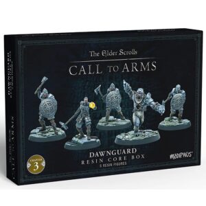 modiphius entertainment the elder scrolls: call to arms - dawnguard core set - 5 unpainted resin figures