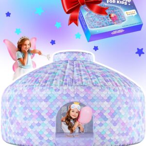 Skywin- Inflatable Tent for Kids (Mermaid) - Inflatable Air Tent Fort for Kids, Inflatable Fort Sets Up and Stores Away in Seconds, (Fan NOT Included) (with Door)