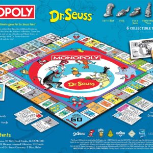 Monopoly: Dr. Seuss | Buy, Sell, Trade Dr. Seuss Books | Collectible Classic Monopoly Game Featuring Custom Game Board & Artwork | Officially-Licensed Dr. Seuss Game & Merchandise