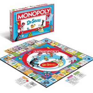 Monopoly: Dr. Seuss | Buy, Sell, Trade Dr. Seuss Books | Collectible Classic Monopoly Game Featuring Custom Game Board & Artwork | Officially-Licensed Dr. Seuss Game & Merchandise