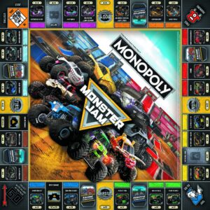 Monopoly: Monster Jam | Buy, Sell, Trade Iconic Trucks Including Grave Digger, Max-D, El Toro Loco, Dragon’s Breath | Classic Game | Officially-Licensed Monster Jam Merchandise