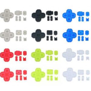 Left Right Conductive Rubber Silicone Button Pad Kit for Switch NS Joy-Con Replacement (White Right)