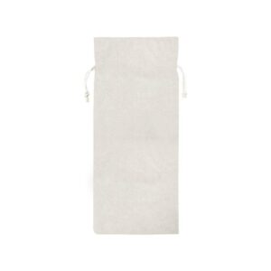 BannerBuzz Canvas Wine Bag Made of 100% Biodegradable Canvas Material With 4 Oz Weight (6.5" W x 14" H, Off White)