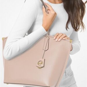 Michael Kors Jane Large Pebbled Leather Tote Bag (Soft Pink)