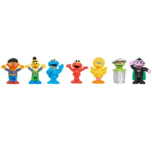 Sesame Street Neighborhood Friends, 7-piece Poseable Figurines, Kids Toys for Ages 2 Up by Just Play