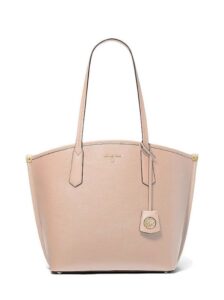 michael kors jane large pebbled leather tote bag (soft pink)