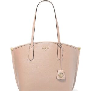 Michael Kors Jane Large Pebbled Leather Tote Bag (Soft Pink)