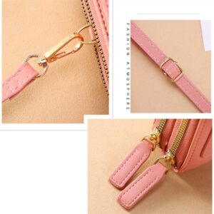 Cell Phone Bags, Crossbody Bags for Women Soft Leather Wallet Purse Touch Screen Mobile Phone Handbags & Shoulder Bags (pink)