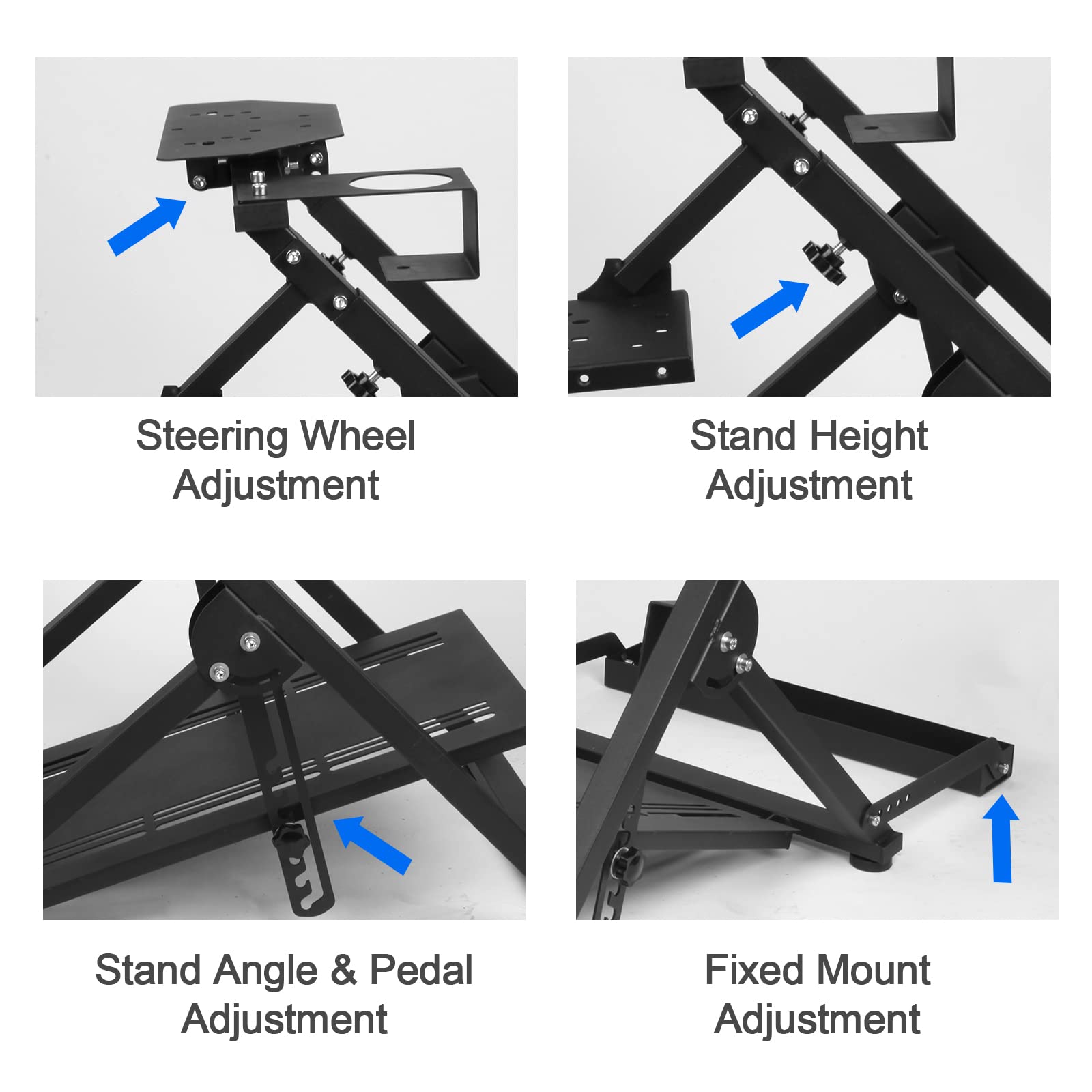 VOYOCHT Racing Wheel Stand, Adjustable Angle and Height, Racing Steering Wheel Stand with Seat Slot with Water Cup Holder fit for Logitech G25 G27 G29 G920 G923 Thrustmaster T300 T500 Xbox