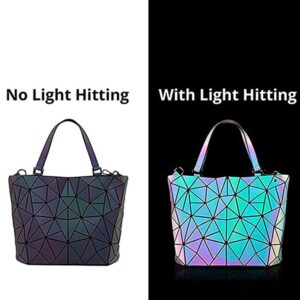 Sfly Shoulder Bags Womens Geometric Luminous Purse bags Ladies Crossbody Shoulder Bag Wallet Set